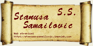 Stanuša Samailović vizit kartica